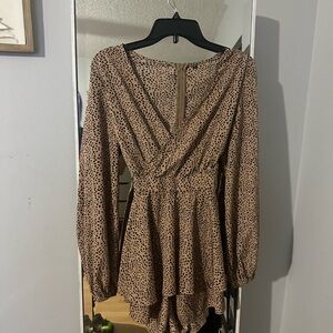 Polka Dot Long Sleeve Dress